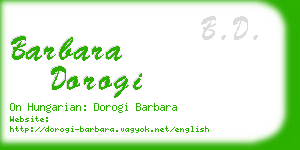 barbara dorogi business card